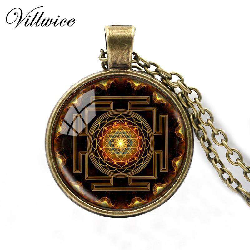 Sacred Sri Yantra Pendant - Healing Law of Attraction Meditation